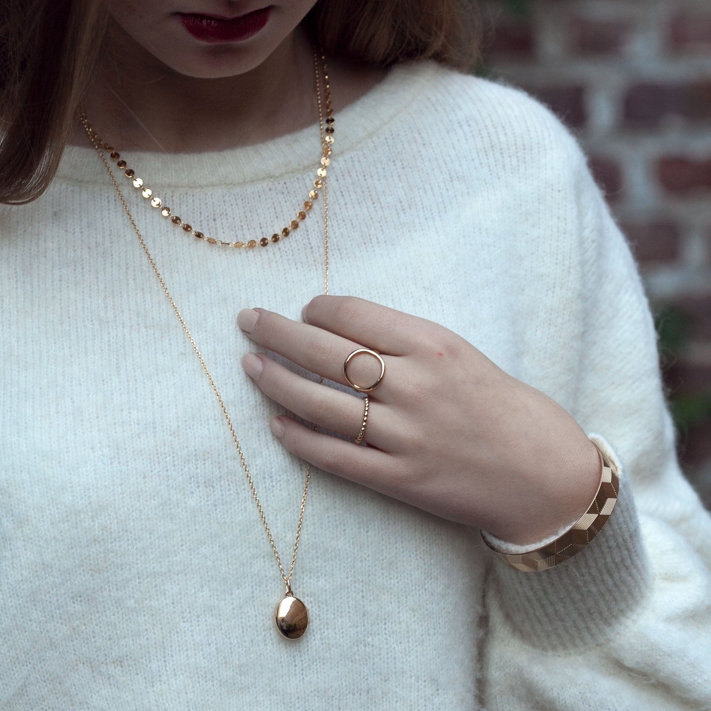 Ring mit Kreis | 16Karat vergoldet