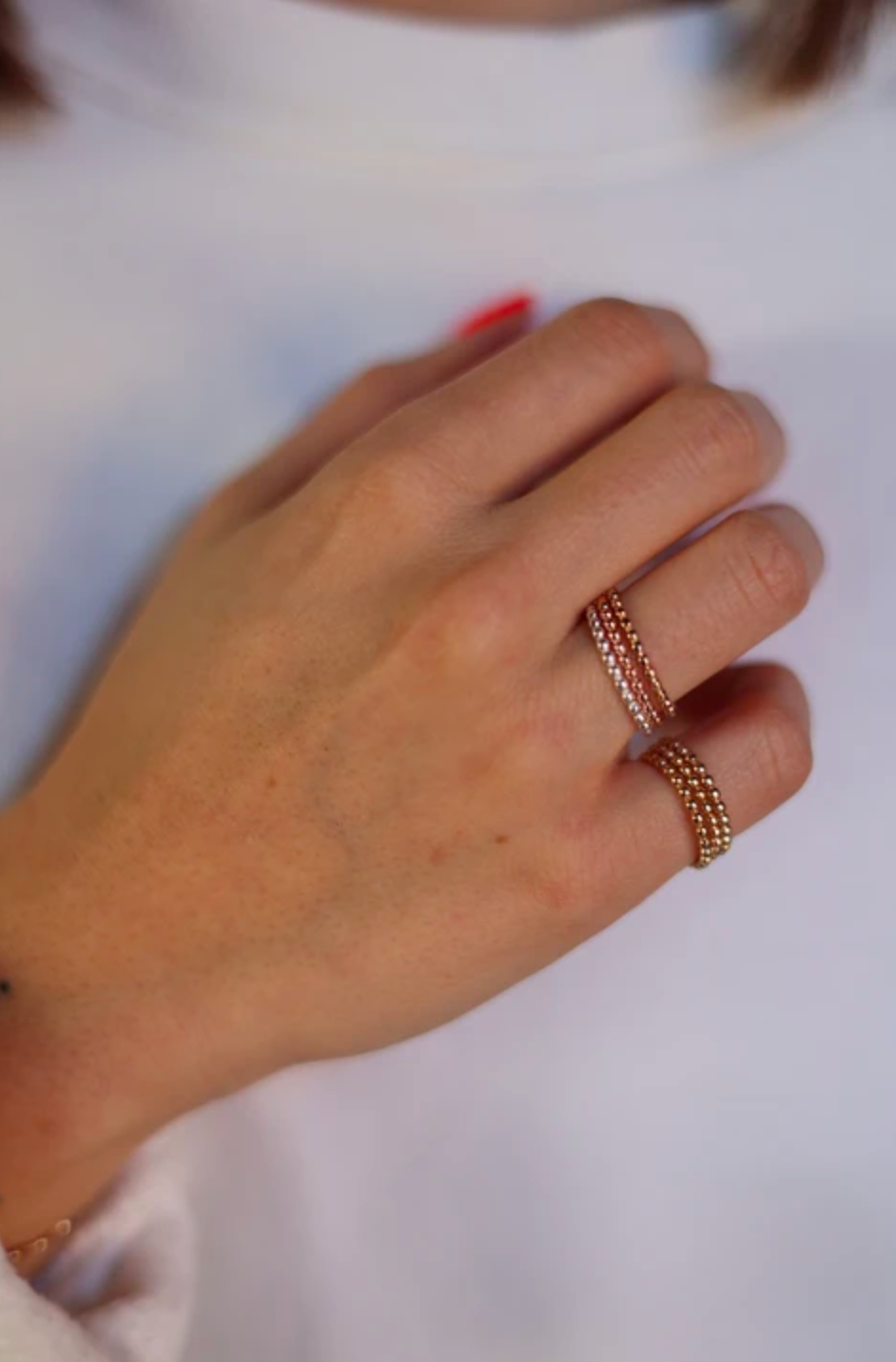 ring mit perlen aus silber