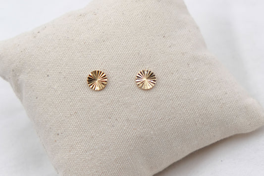 Sonnenstrahlen Ohrstecker Ohrringe - 16K Vergoldet