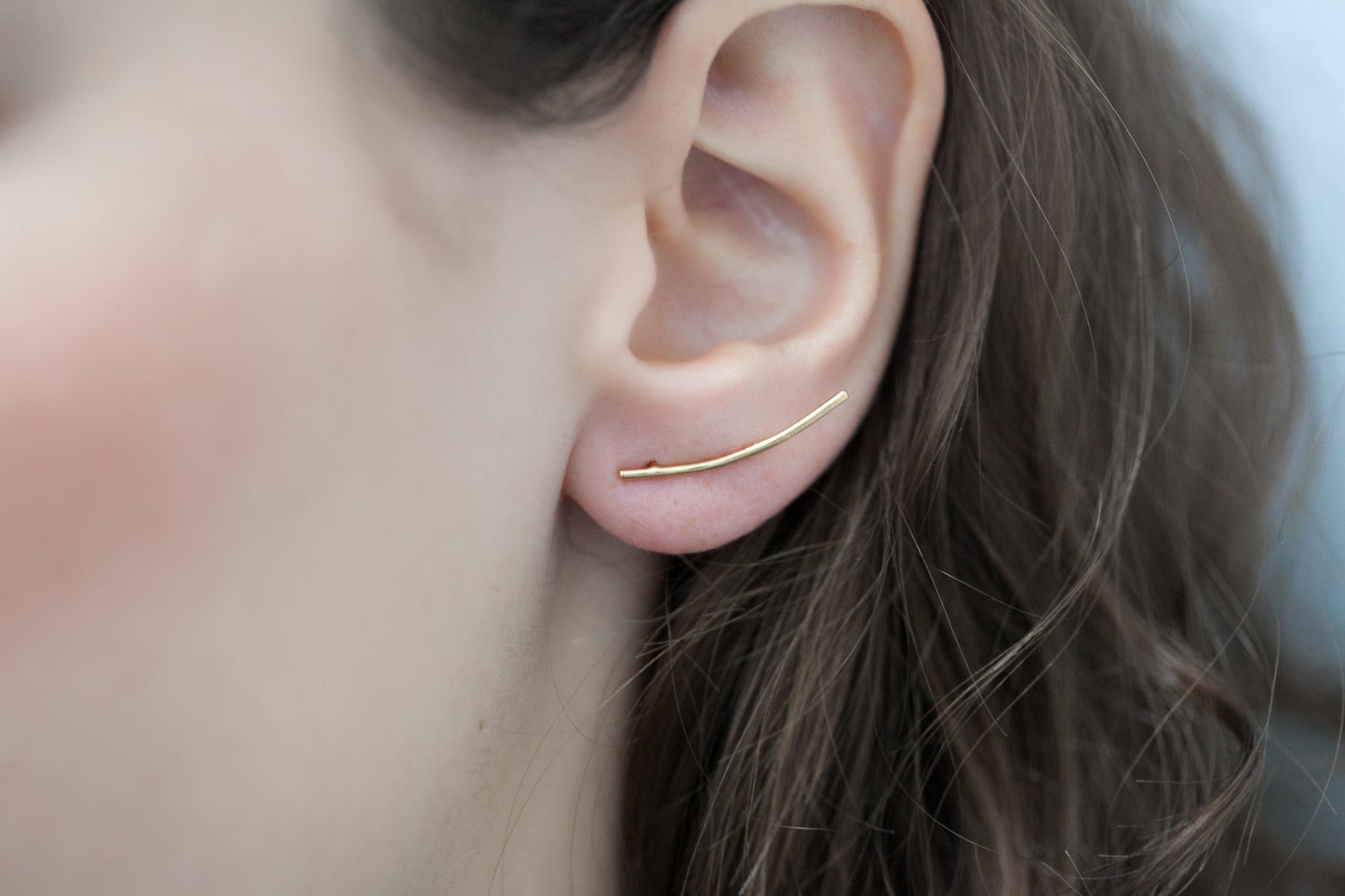 Stäbchen Ohrringe. Minimalistischer Schmuck. Vergoldet