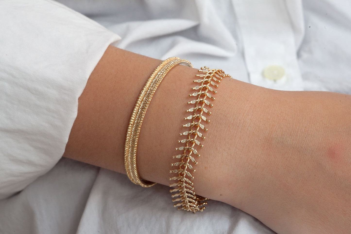 Ähren-Armband - 16Karat vergoldet