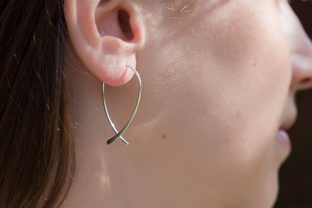 Tropfen Creolen aus Silber