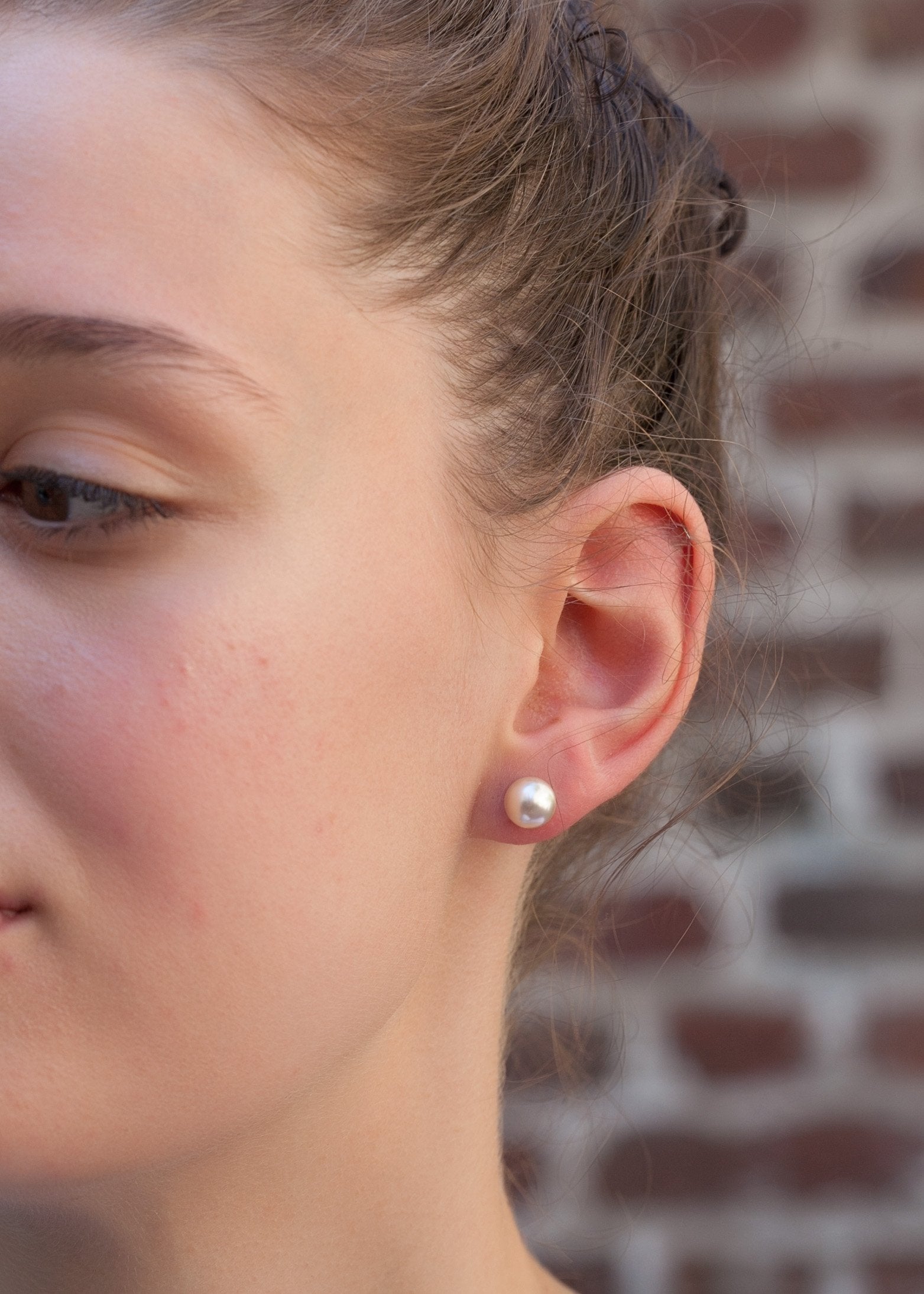 Perlen-Ohrringe Vergoldet - Perlenohrstecker