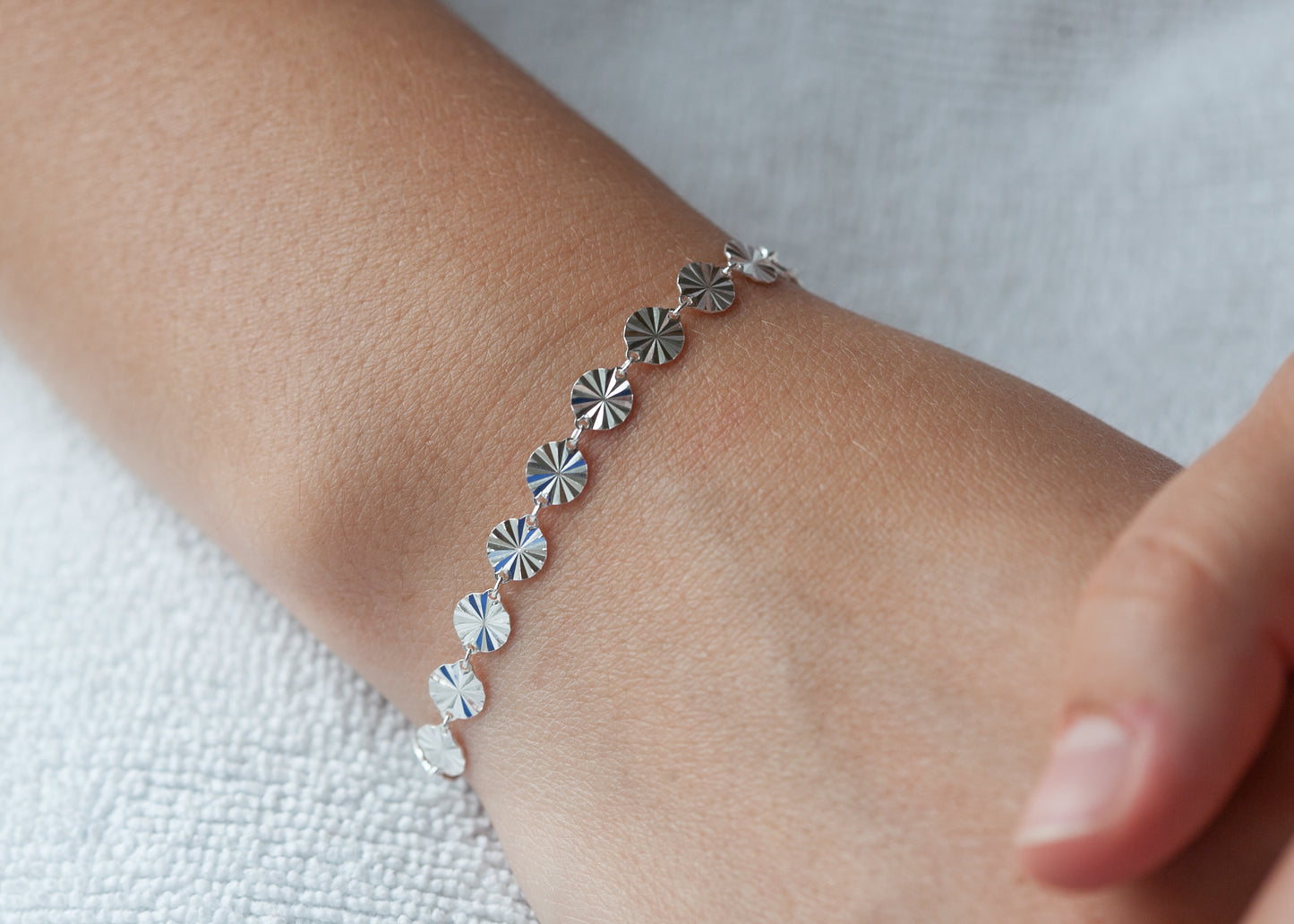 Vintage-Gliederarmband aus Silber
