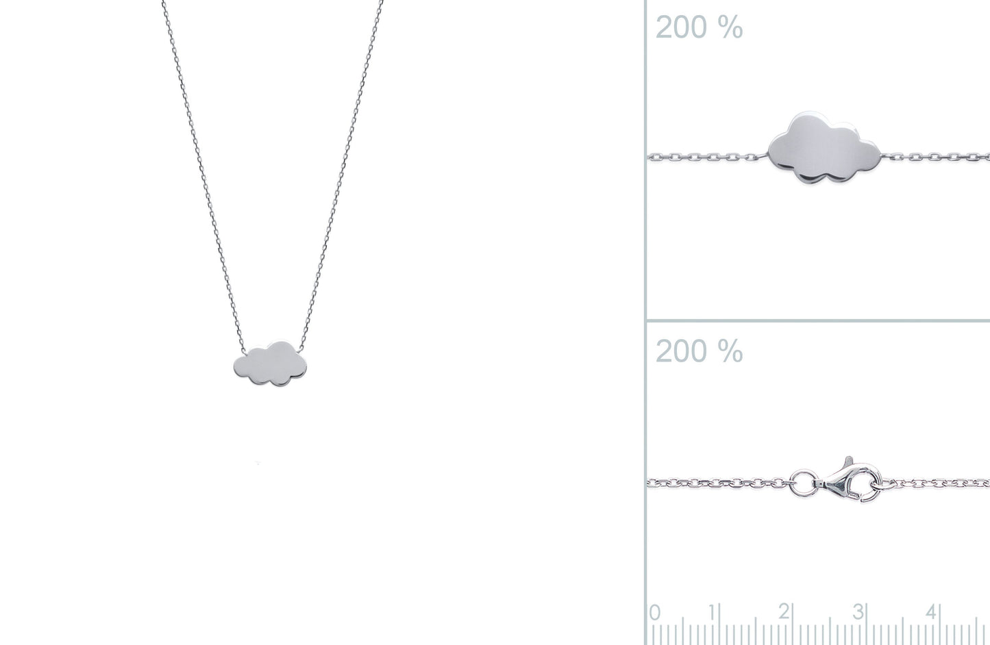 wolke kette aus silber