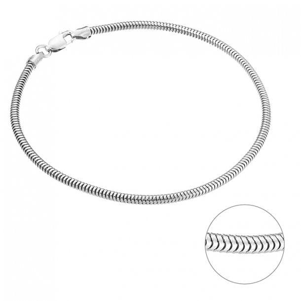 Schlangenkette Armband für Herren aus 925 Sterling Silber