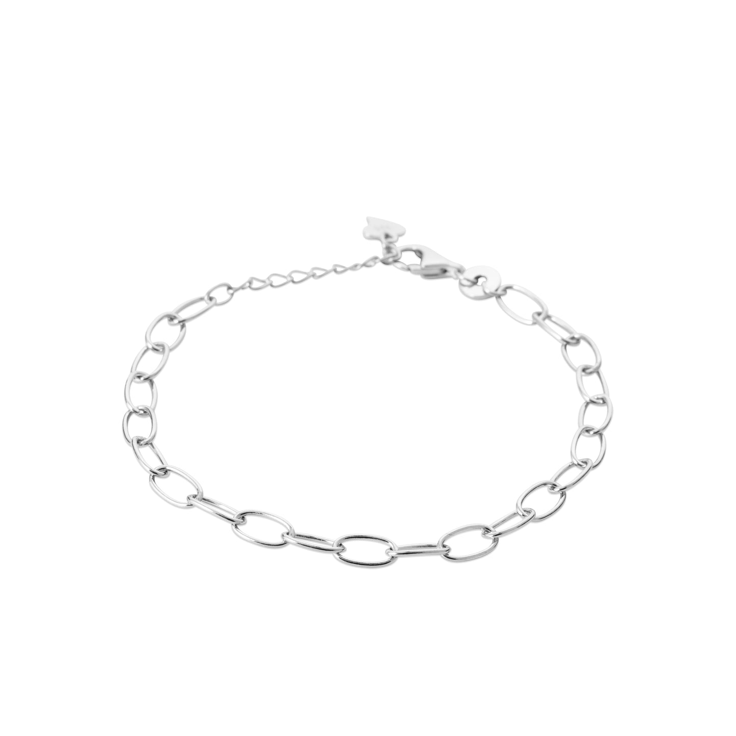 Elegantes Armband aus 925er Silber mit länglichen Kettengliedern – perfekt zum Solo-Tragen oder zum Kombinieren.