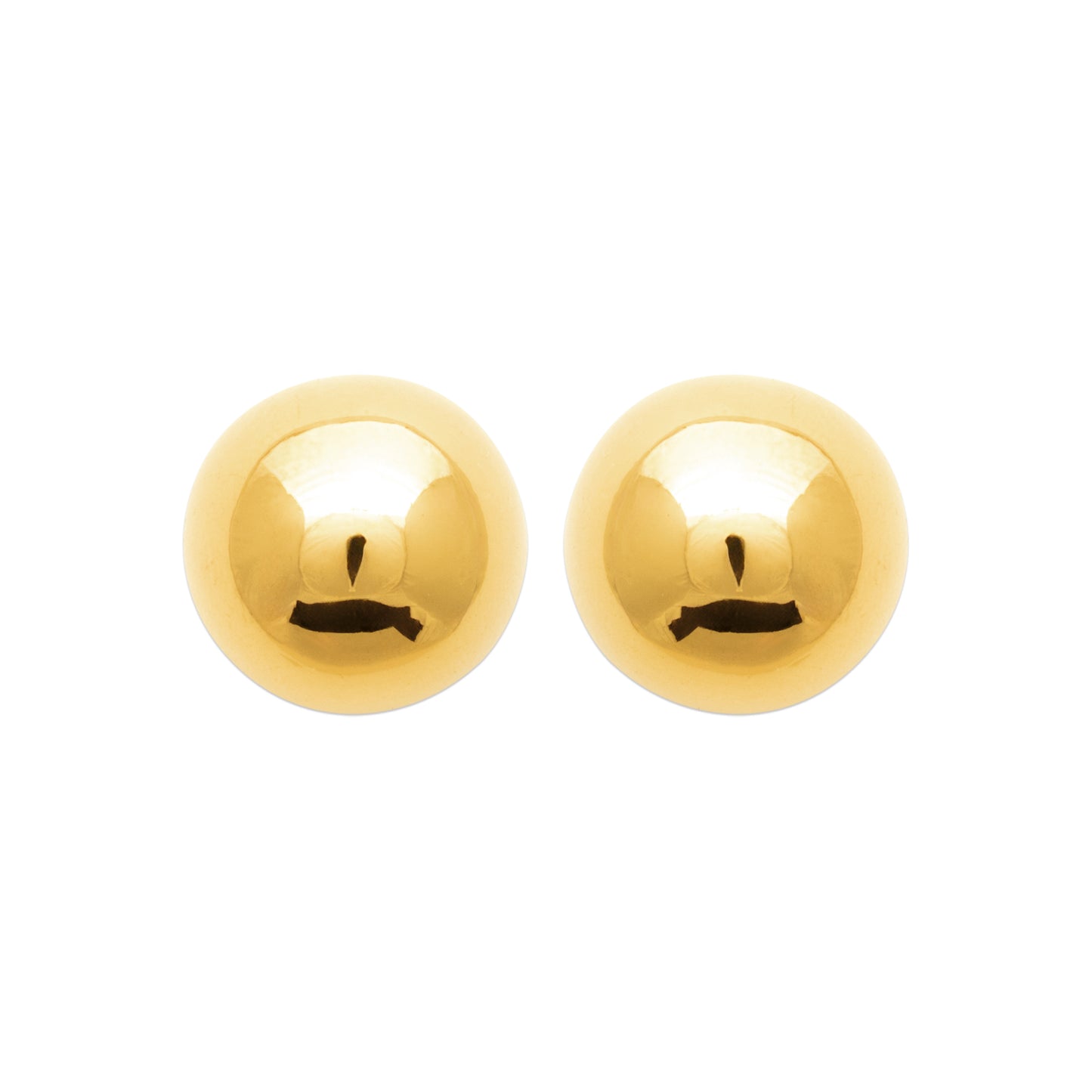 Goldene Kugel-Ohrstecker aus Edelstahl 12 mm