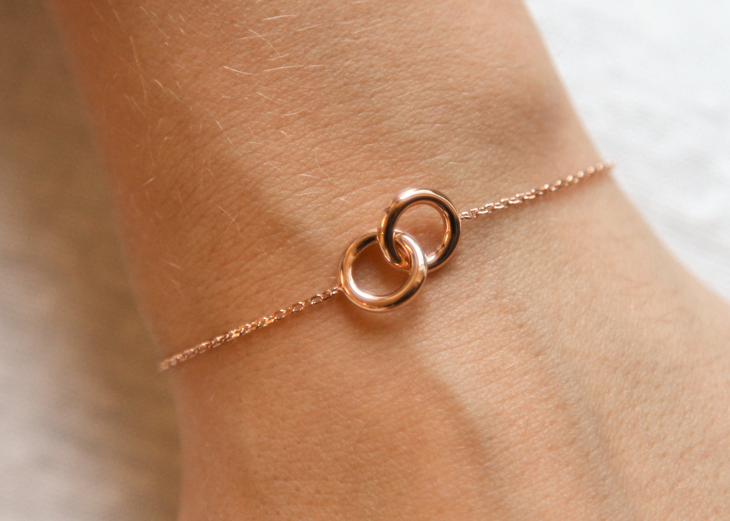 Armband mit Ringen 16K rosevergoldet