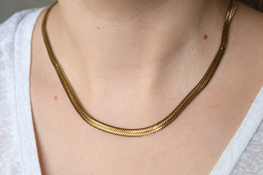 Goldene Schlangenkette aus Edelstahl