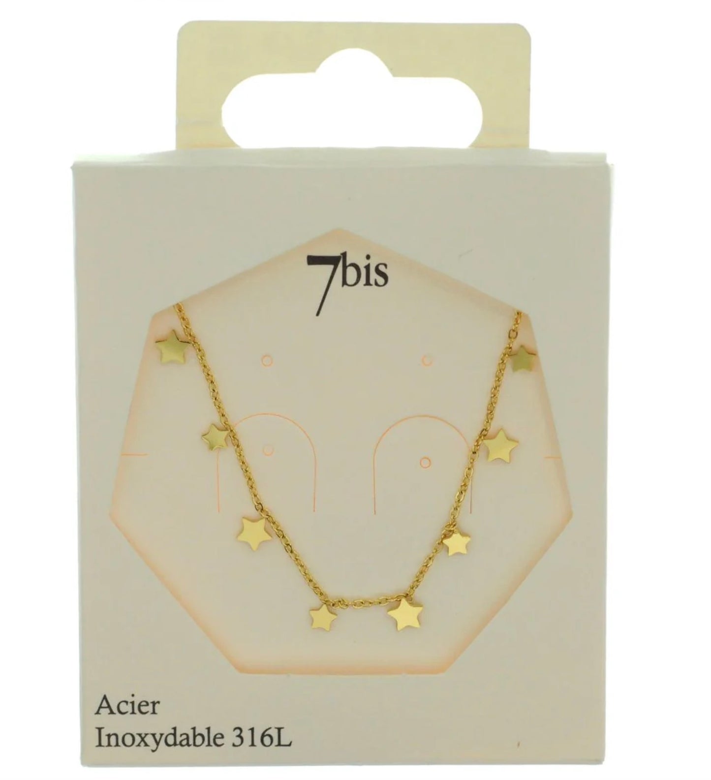 Halskette mit kleinen goldenen Sternen aus Edelstahl