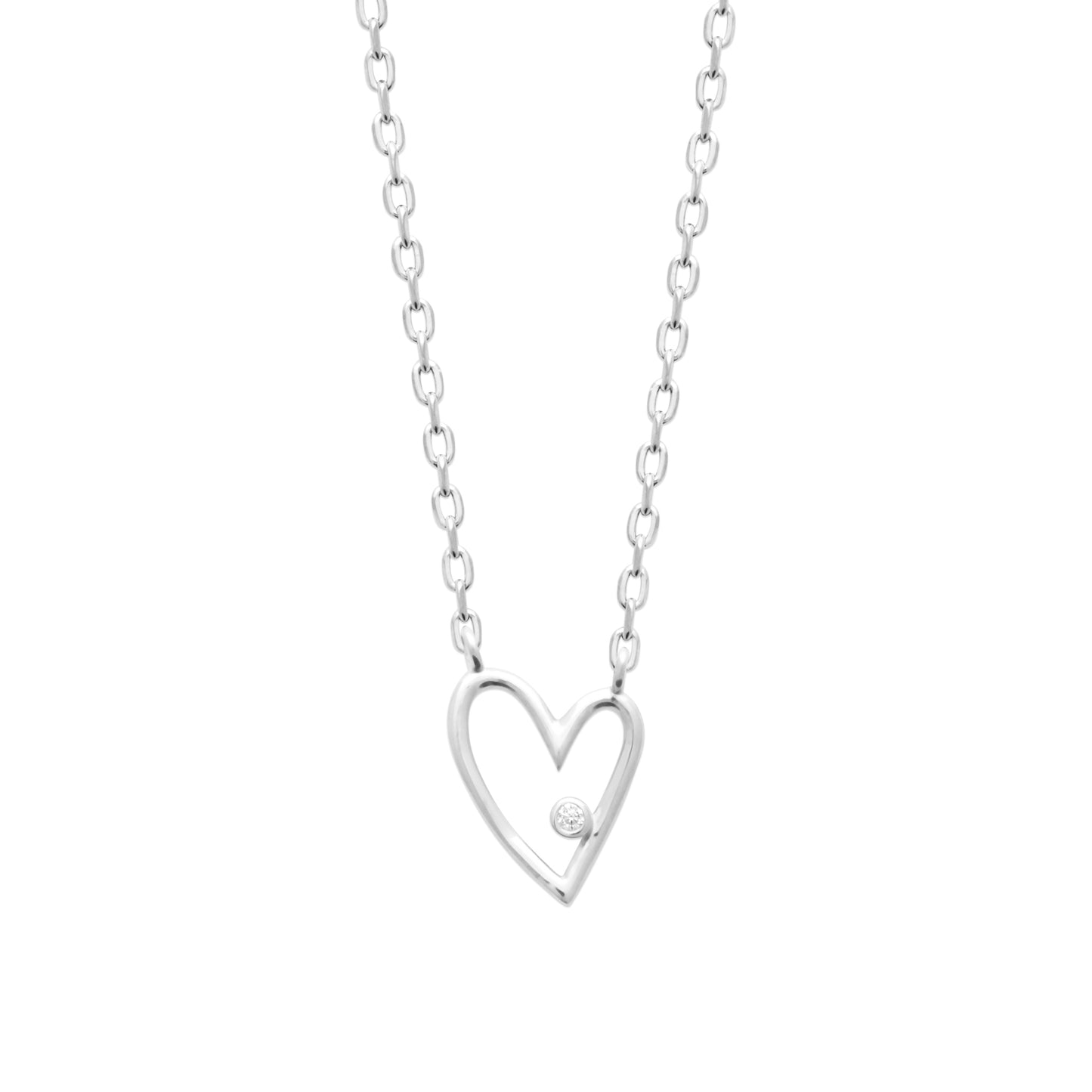 Silberkette mit Herzanhänger und Zirkonia – elegantes & zeitloses Design