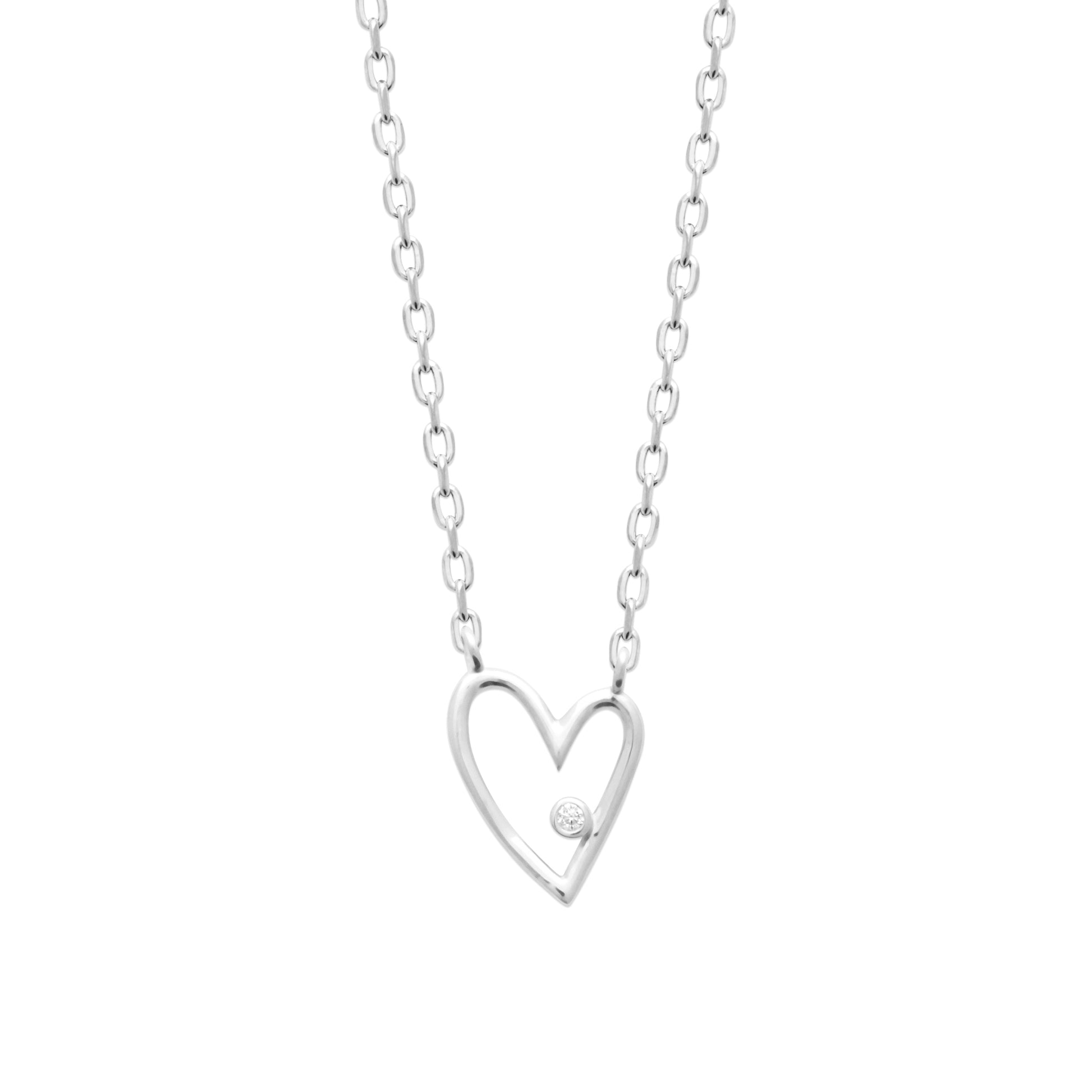 Silberkette mit Herzanhänger und Zirkonia – elegantes & zeitloses Design