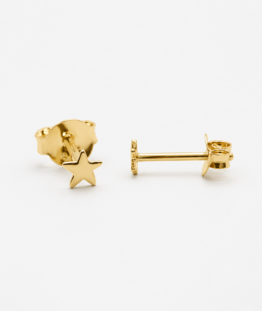 Mini Stern Ohrstecker 18 Karat vergoldet
