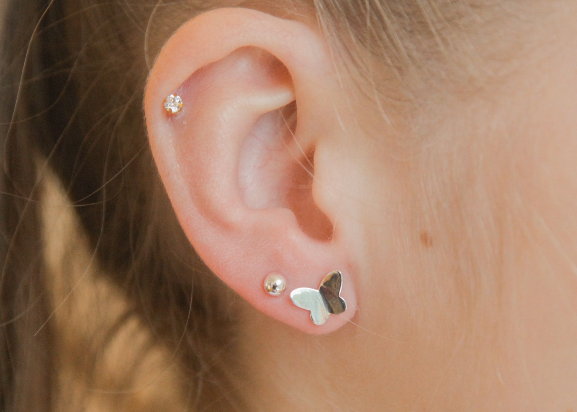 Silber Ohrringe „Schmetterling“ – 925 Sterling Silber