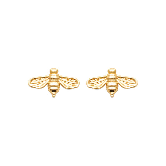 Vergoldete Bienen Ohrstecker
