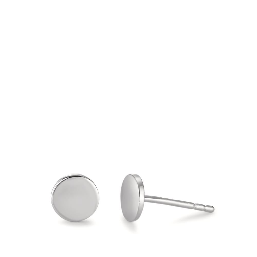 Ohrstecker Mini Plättchen aus Silber - Ohrringe Rund für Damen