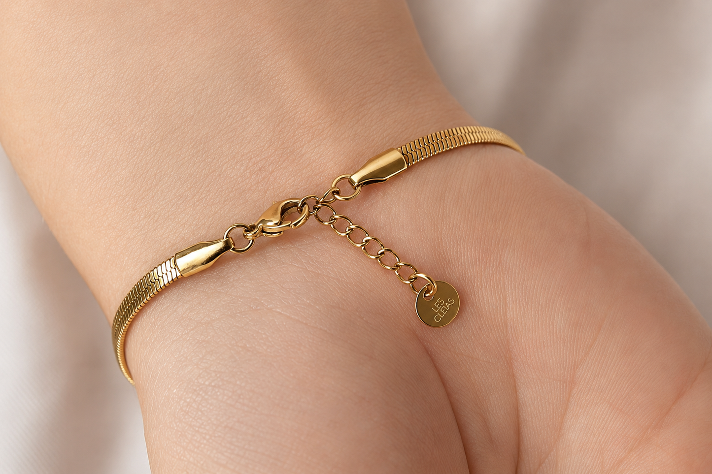 Spiegelarmband aus goldenem Edelstahl