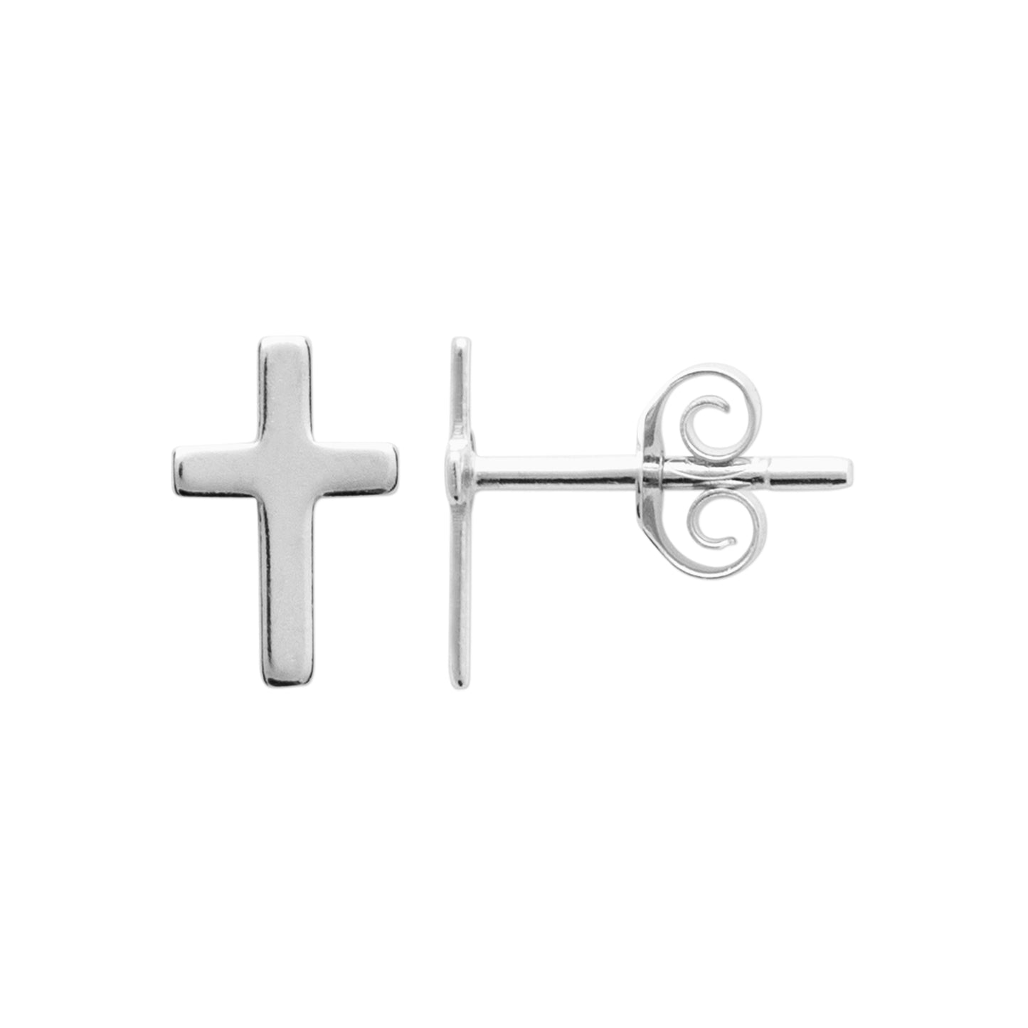 Silber Ohrringe Kreuz – zarte Kreuz Stecker aus 925 Silber