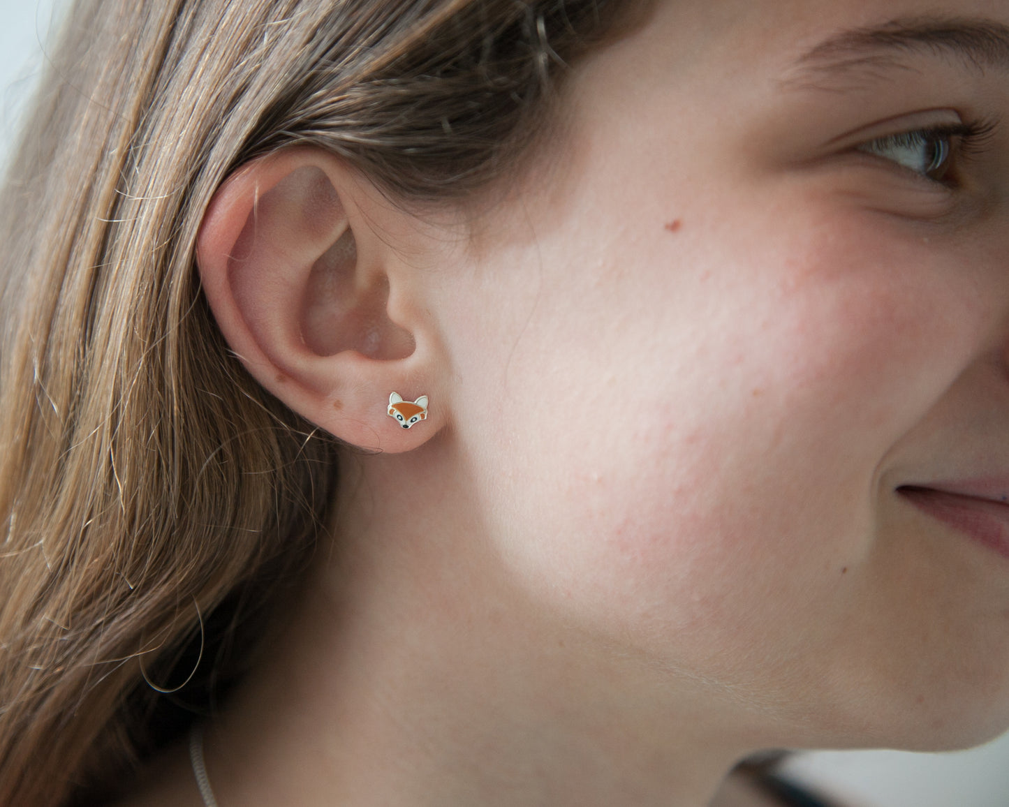 Silber Ohrringe Kinder – Fuchs Ohrstecker aus 925 Silber