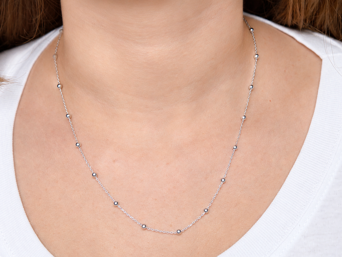 Feine Silberkette mit Kugeln – Minimalistische Eleganz aus 925er Silber