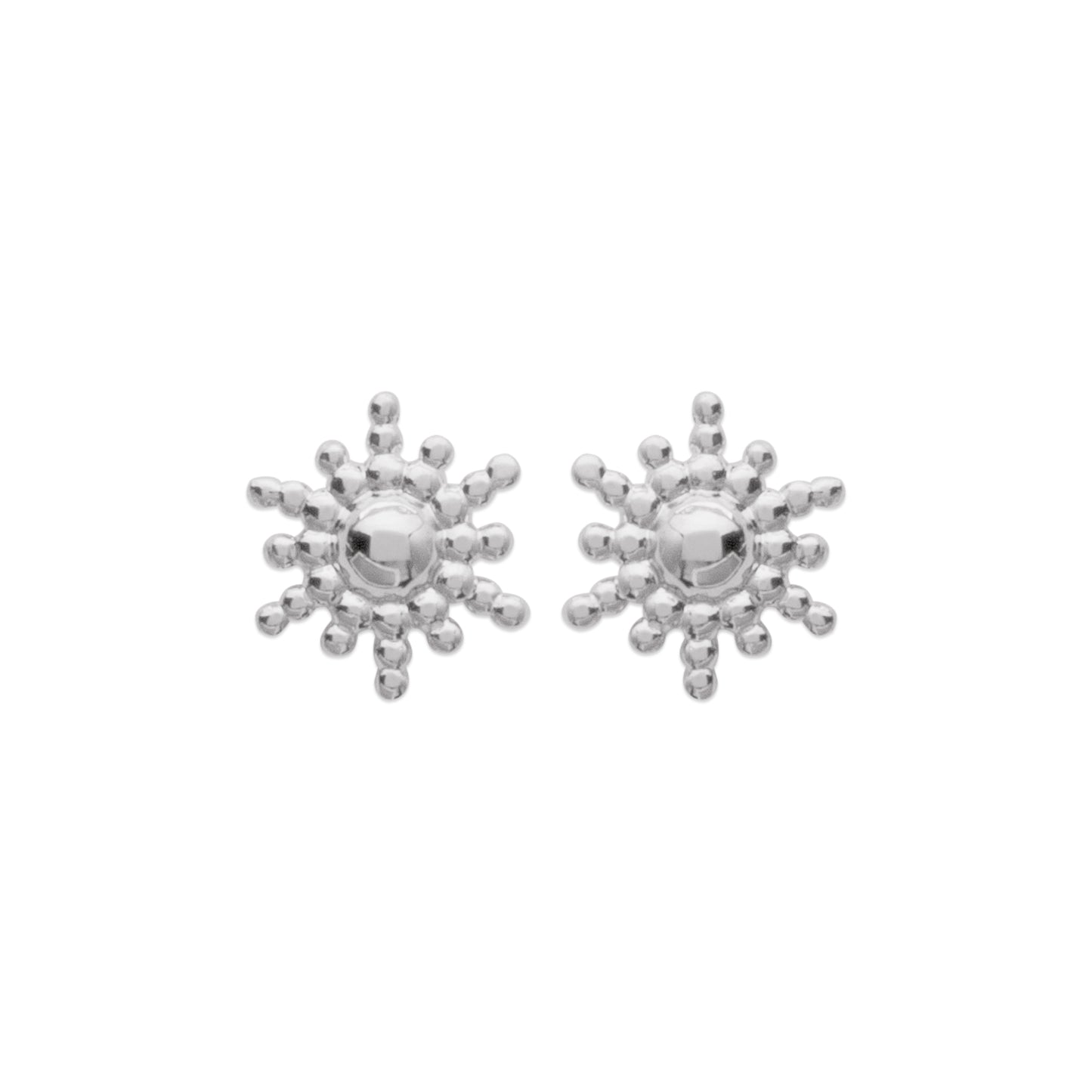 Sonnen Ohrstecker aus 925 Silber – zarte & funkelnde Silberschmuck-Stecker