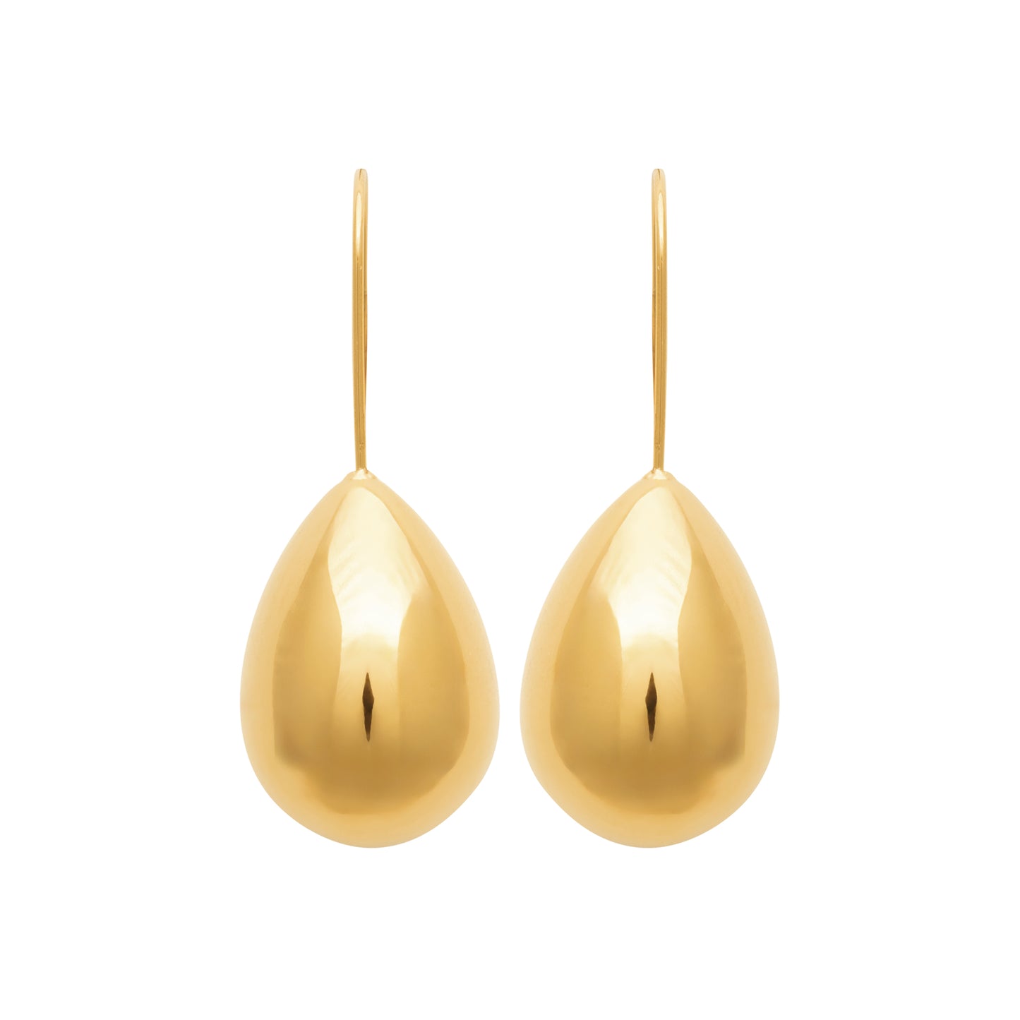 Tropfen-Ohrringe in goldfarbenem Edelstahl – Glänzende, wasserfeste Ohrringe