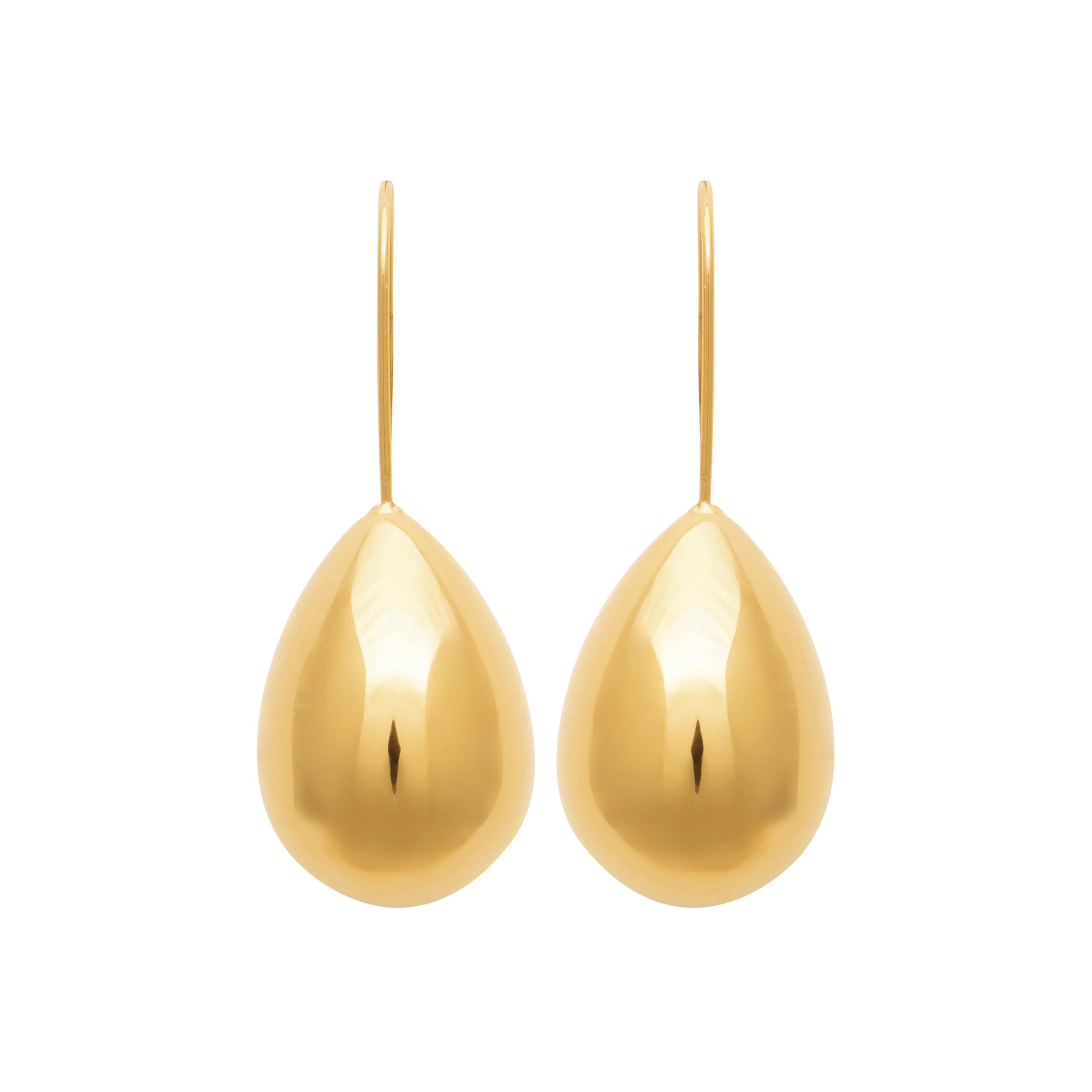 Tropfen-Ohrringe in goldfarbenem Edelstahl – Glänzende, wasserfeste Ohrringe