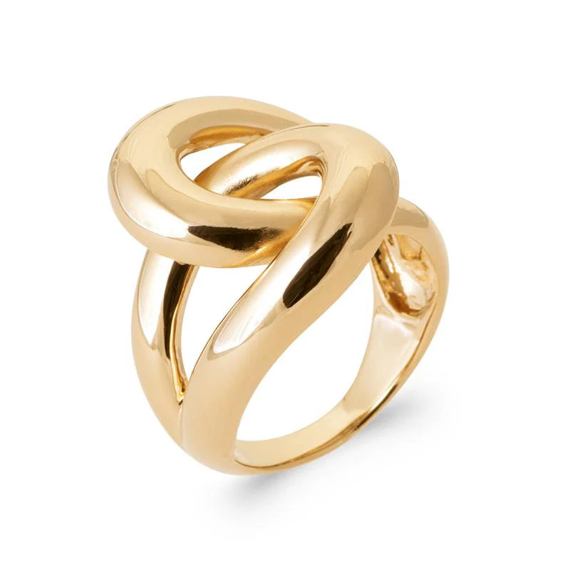 Vergoldeter verschlungener Ring