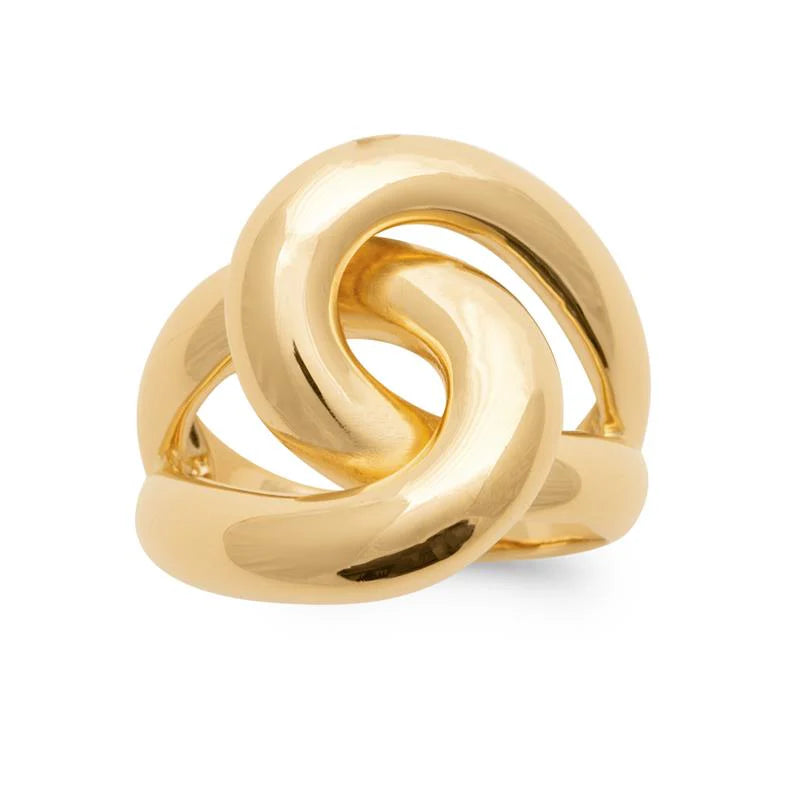 Vergoldeter verschlungener Ring