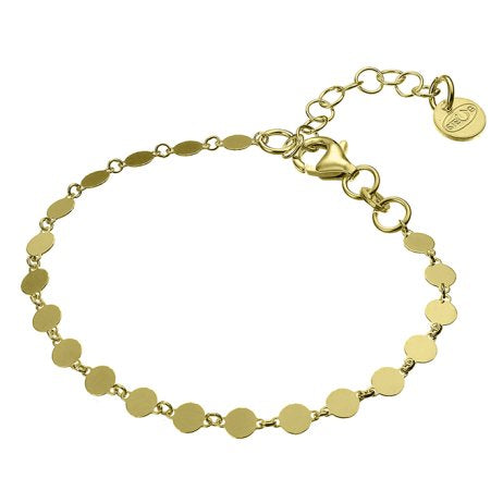 Zartes Armband – vergoldet, mit glänzenden Plättchen