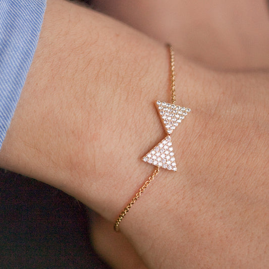 Armband mit Schleife mit Zirkonia | 16Karat vergoldet