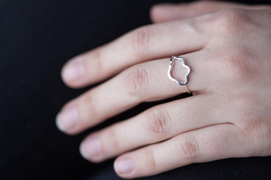 Ring mit einer Wolke aus Silber