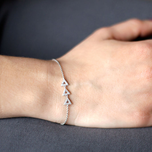 Armband ♦ TRIPPLE ♦ Dreiecke aus 925er Silber