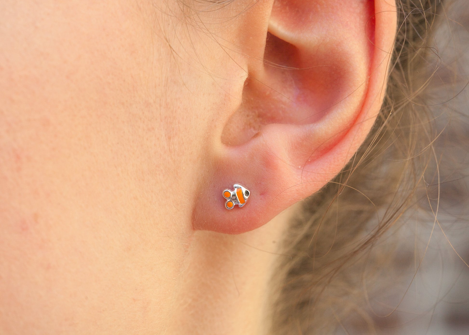 Clownfisch-Ohrringe aus silber