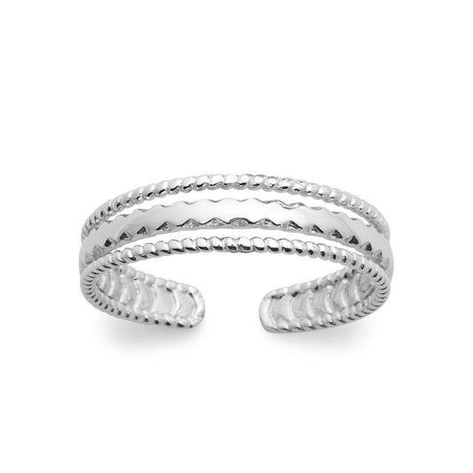 Dreireihiger Ring aus Silber