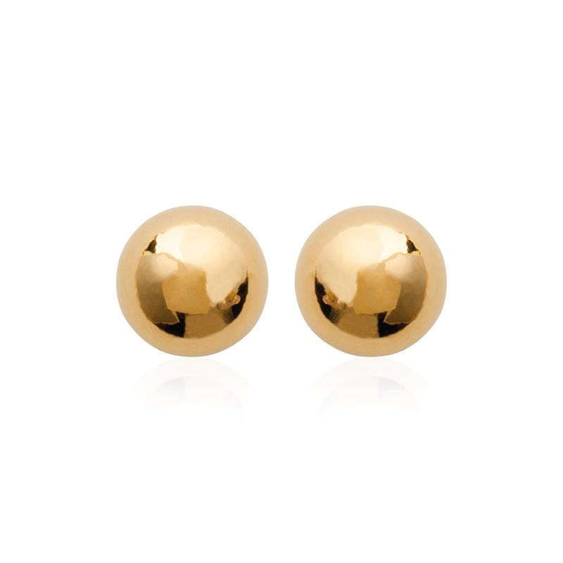 Puristische Ohrstecker Kugel 4mm Vergoldet - Ohrringe für Damen