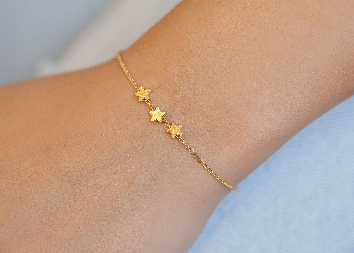 Armband mit 3 Sternen goldfarben
