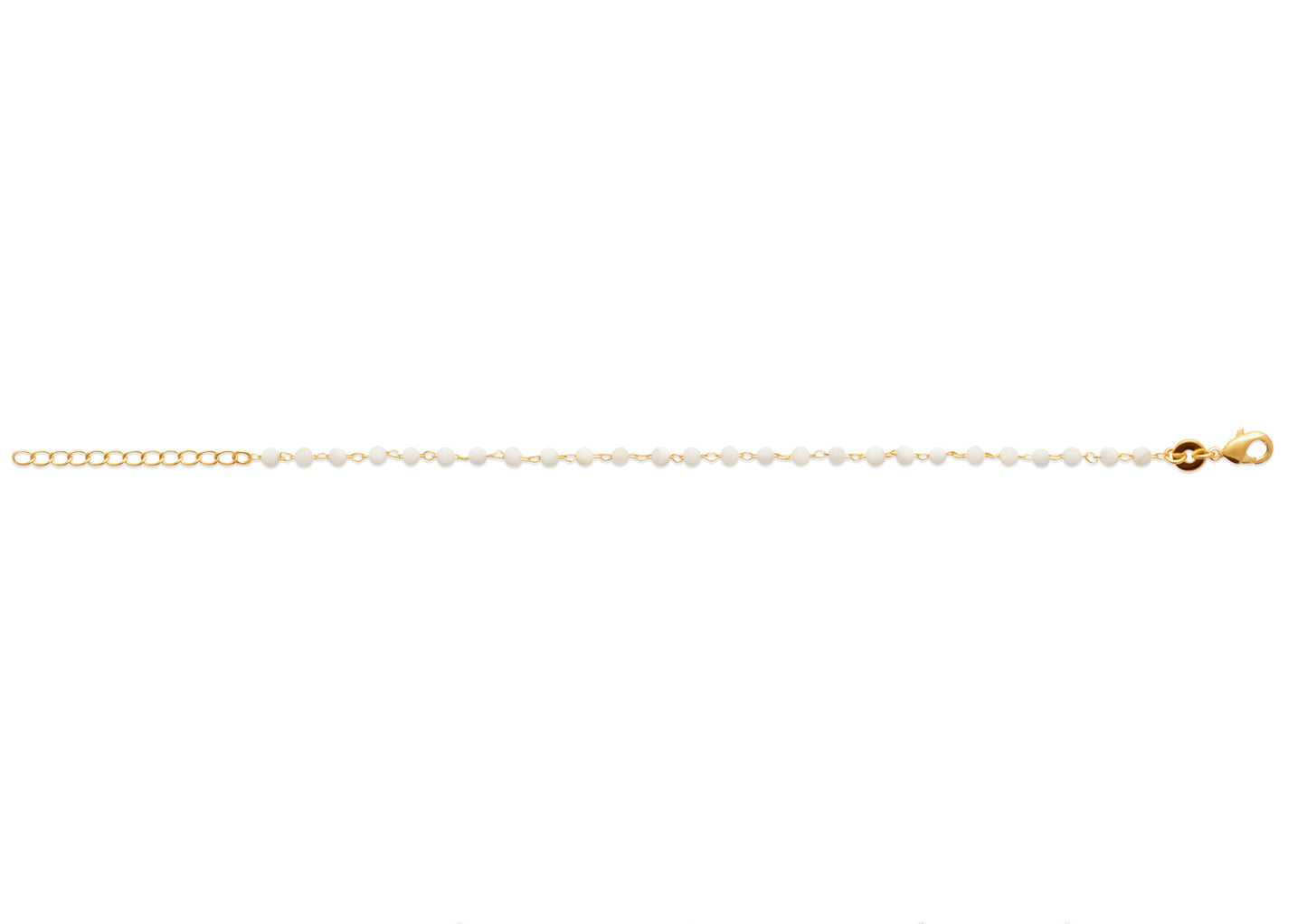 Schlichtes Armband mit Mondstein  - 16K vergoldet