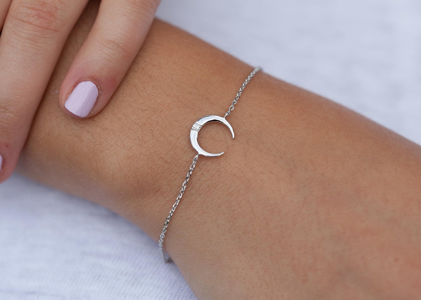 Mond Armkettchen aus Silber