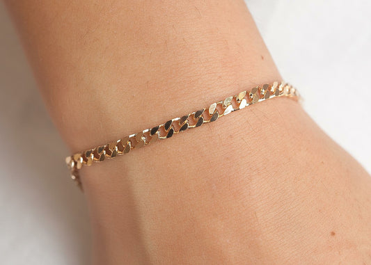 Armband mit großen Gliedern - 18Karat vergoldet