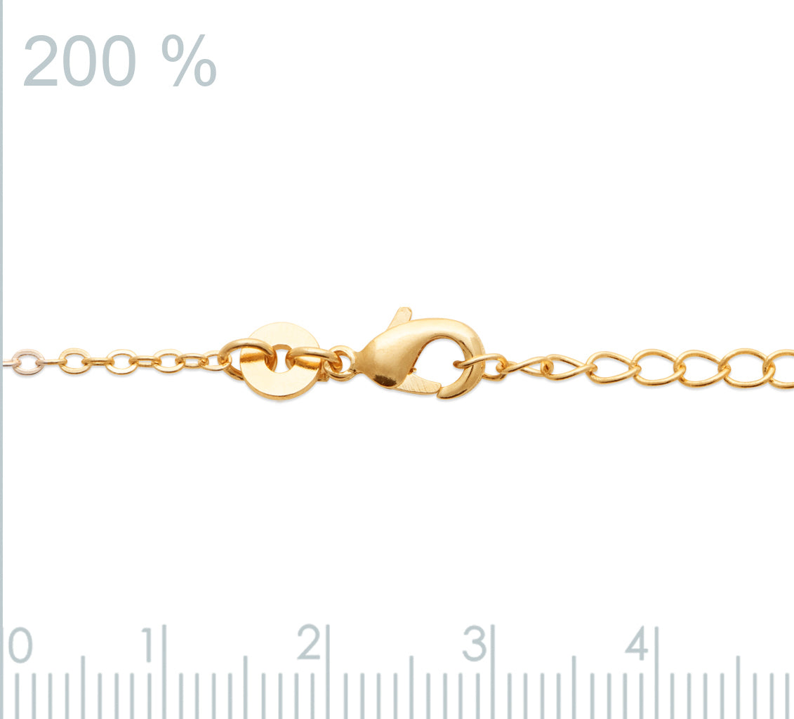 Schlichtes Armband mit Chalcedon  - 16K vergoldet
