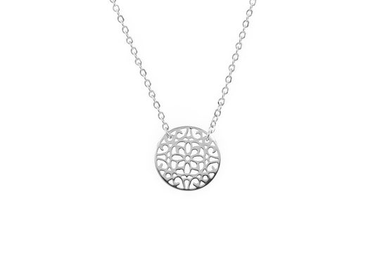 Kette mit Blumenornament aus Silber