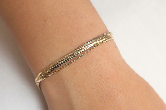 Doppelarmband - 16K vergoldet