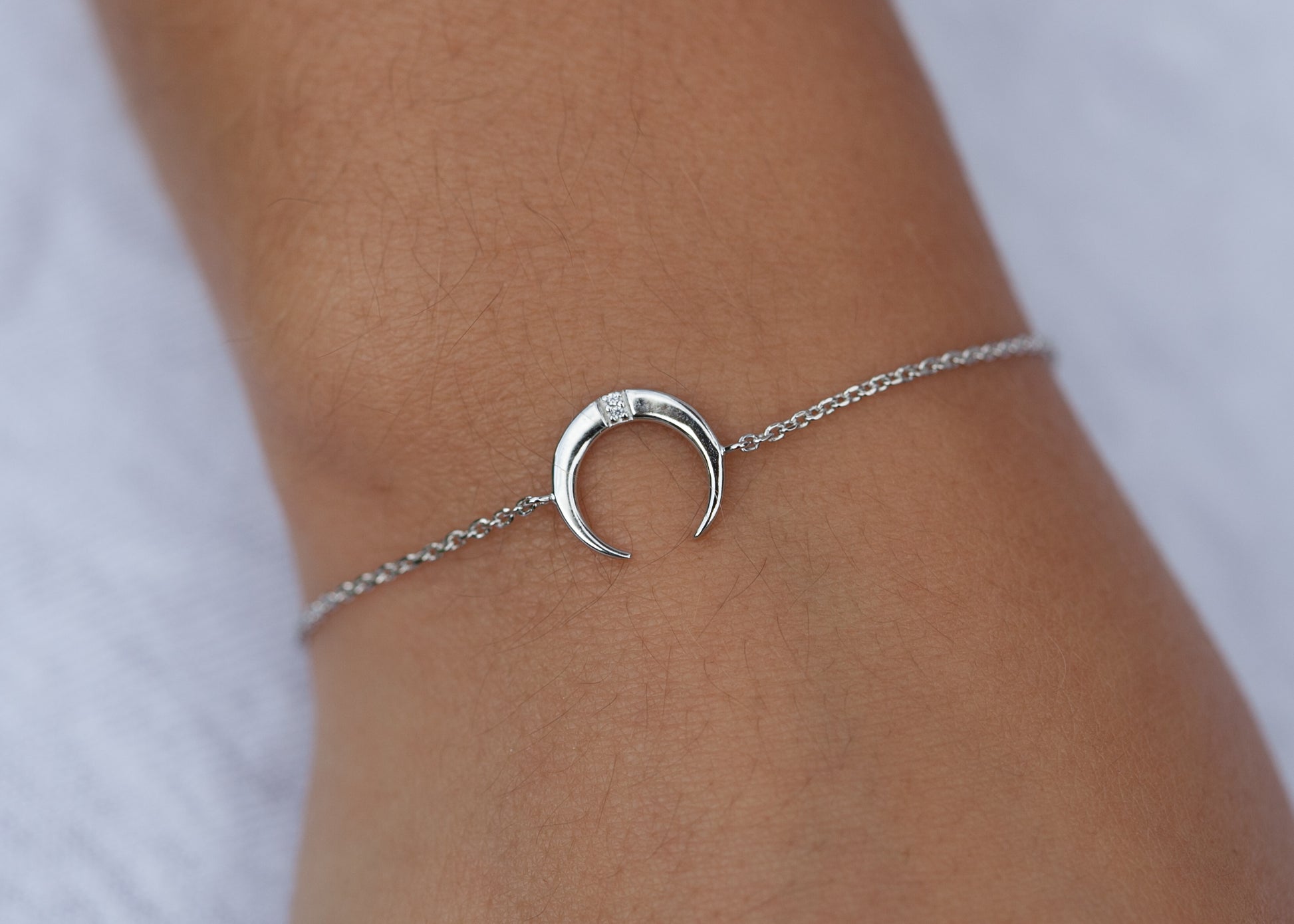 Mond Armkettchen aus Silber