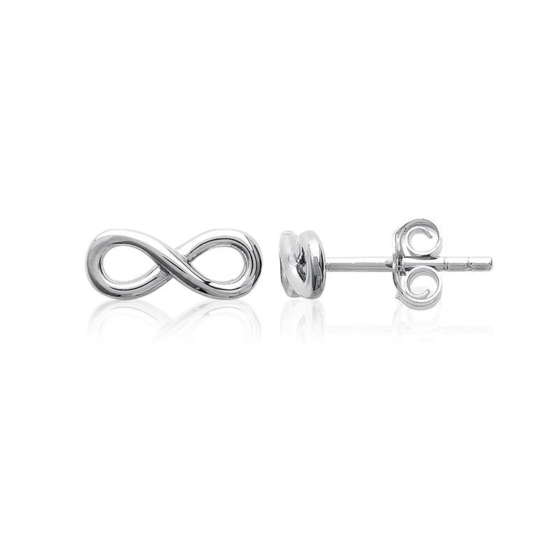 Ohrringe Stecker Infinity Symbol Unendlichkeit Silber