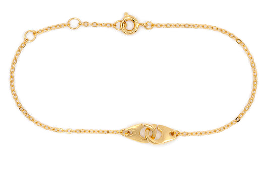 Armband mit Handschellen | 16Karat vergoldet