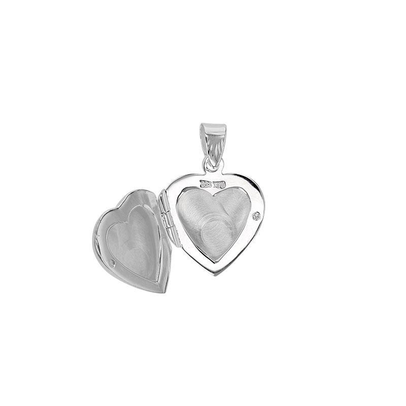 Herz Foto Medaillon aus Silber