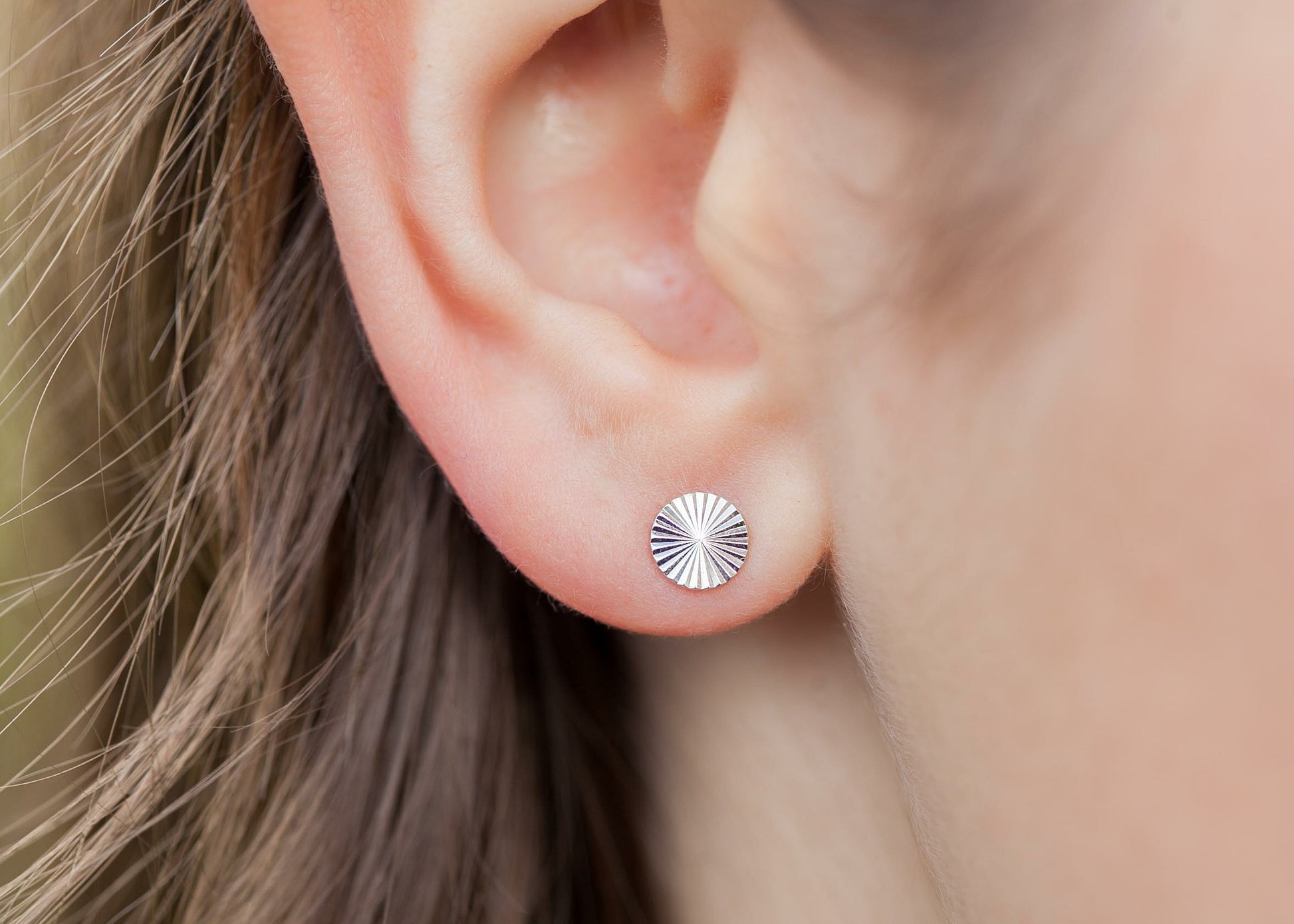 Sonnenstrahlen Ohrstecker Ohrringe aus Silber
