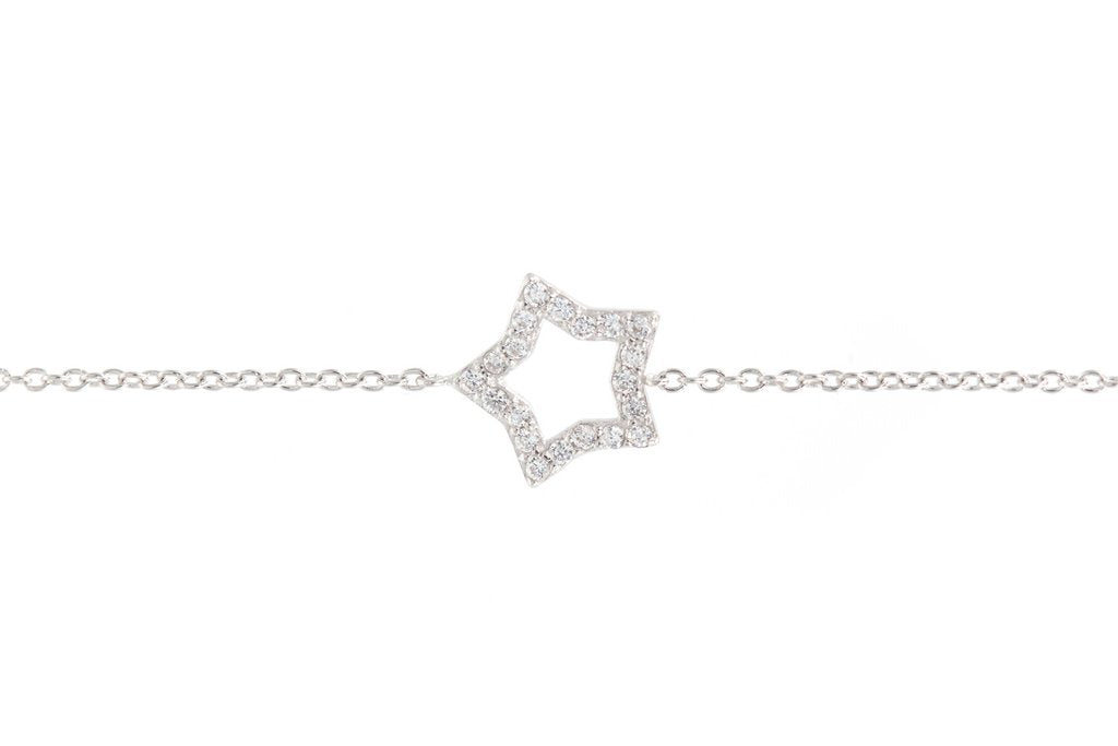Stern Armband in Silber mit Zirkonia